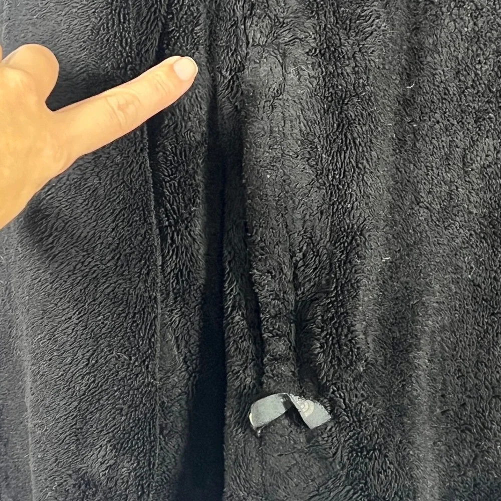 The North Face‎ Kids Black Soft Cozy Teddy Zip Up with Nylon Panel Jacket XL